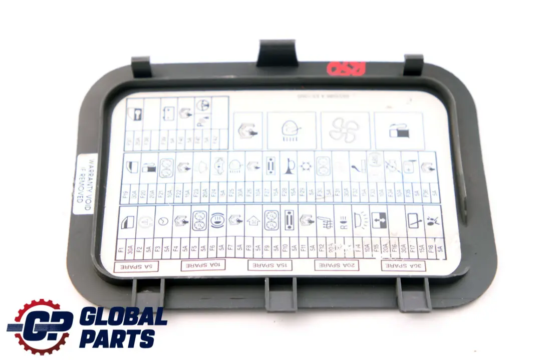 MINI R50 R53 Etiqueta De La caja De fusibles Tapa embellecedora 6933586