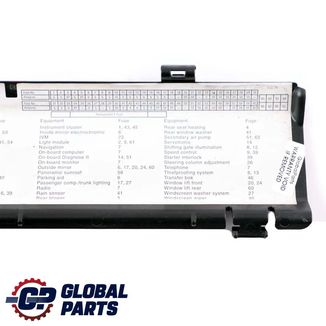 BMW X5 Serie E53 Caja Fusibles Etiqueta Adorno Cubierta Panel Pegatina 6937668