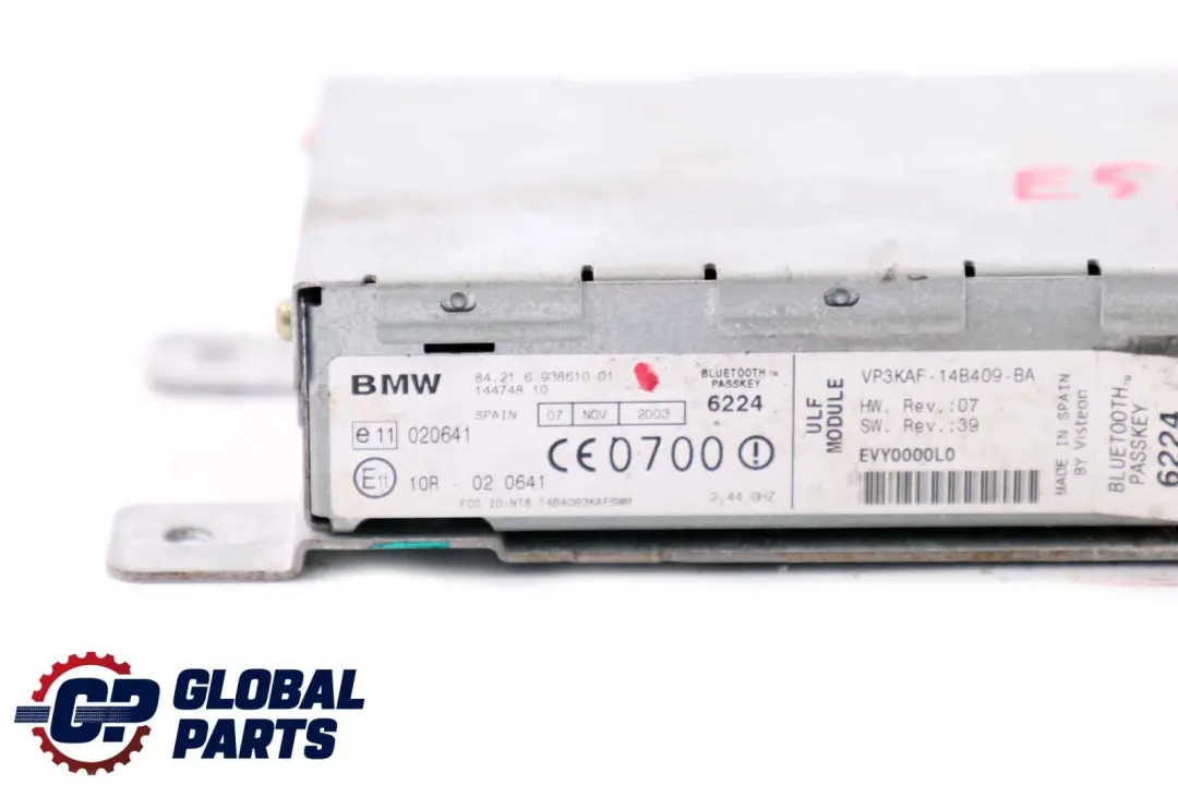 Hands-free Bluetooth Charging Module ULF BMW 1 X3 X5 Series E53 E83 E87 - SKU 6938610 - Part number 9154358