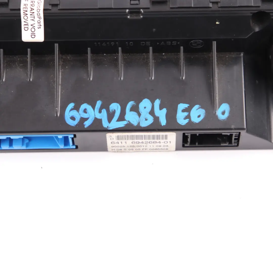  Air Conditioning Unit BMW E60 E63 E64 Control Panel Automatic A/C High 6942684