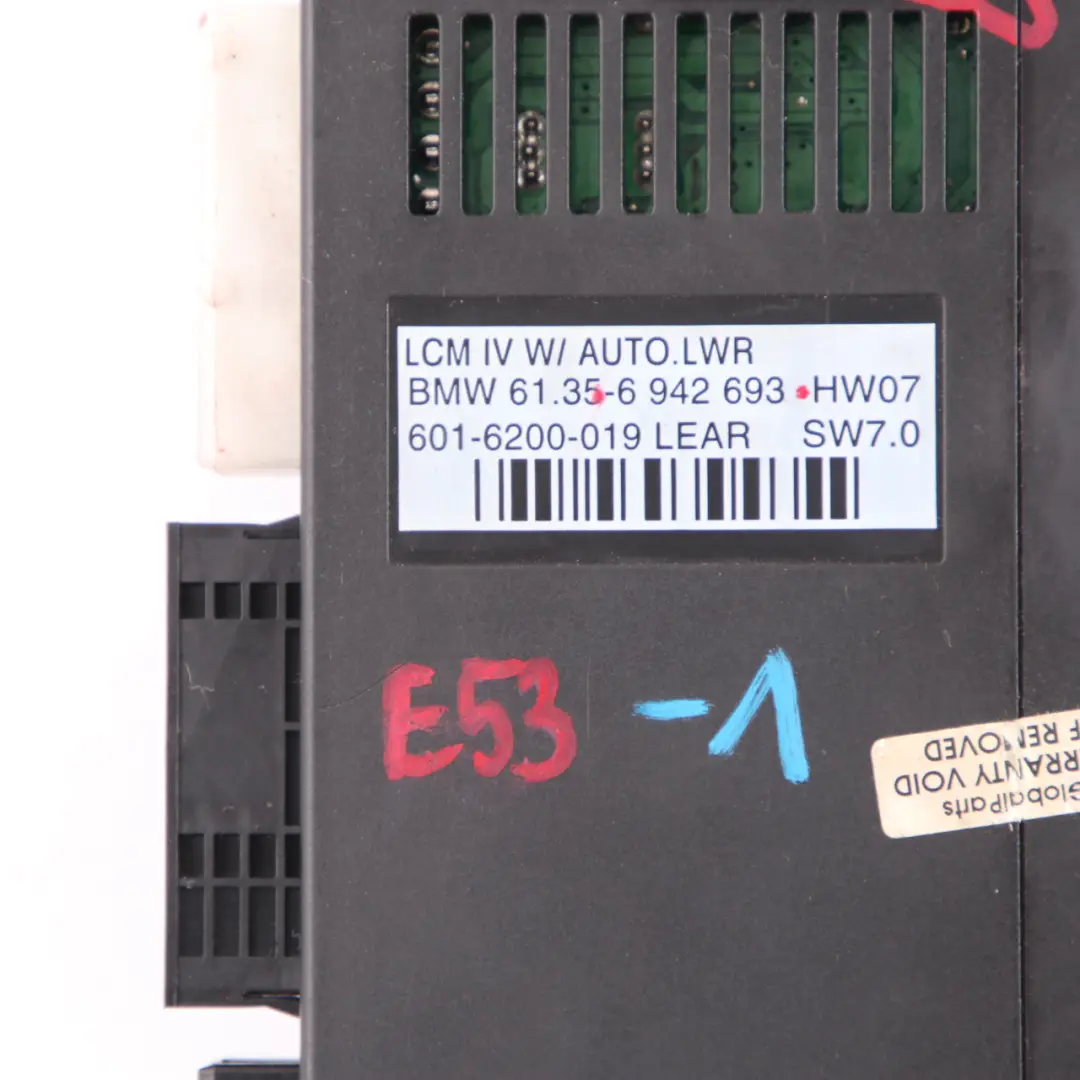 Light Module BMW X5 E53 Check Control Unit ECU Lear LCM IV AUTO.LWR 6942693