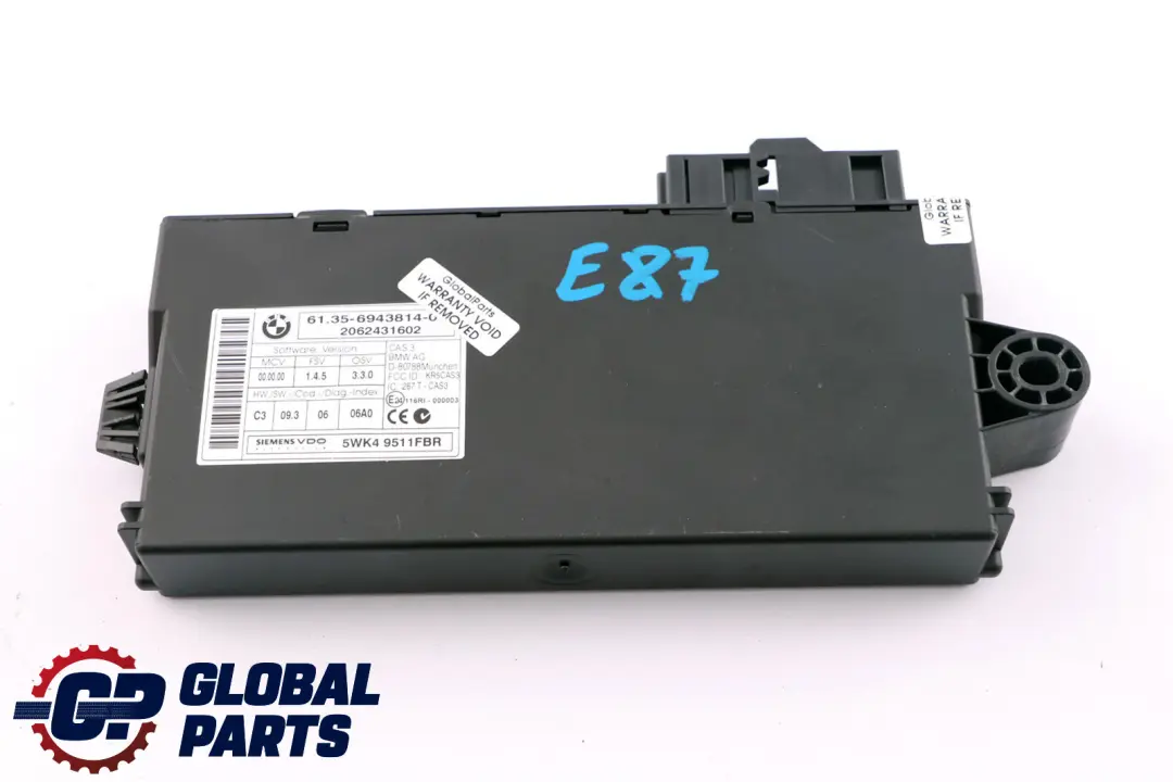 BMW 1 3 5 Series E60 E87 E90 CAS 3 ECU Control Unit Key Reading Module 6943814