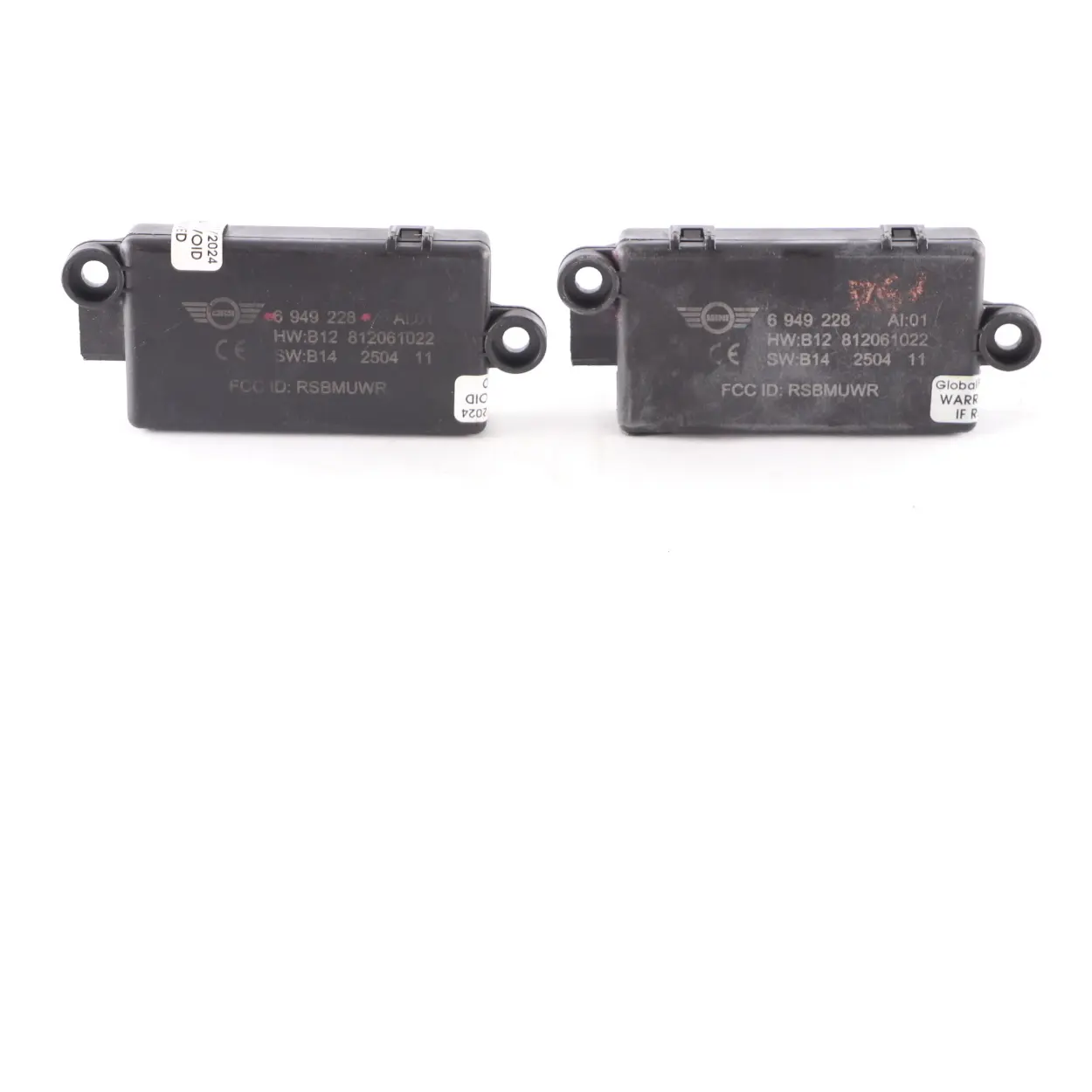 2 x Mini Cooper R52 Cabriolet DWA Système d'alarme porte Ensemble 6949228