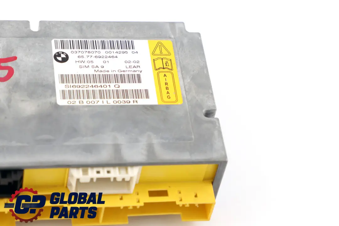 BMW 7 Series E65 E66 Safety Information Module Airbag 6922464