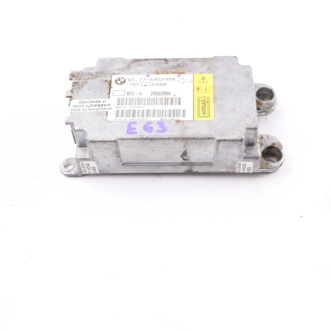 BMW E60 E63 Moduł Sensor Poduszek Airbag ECU 6952994