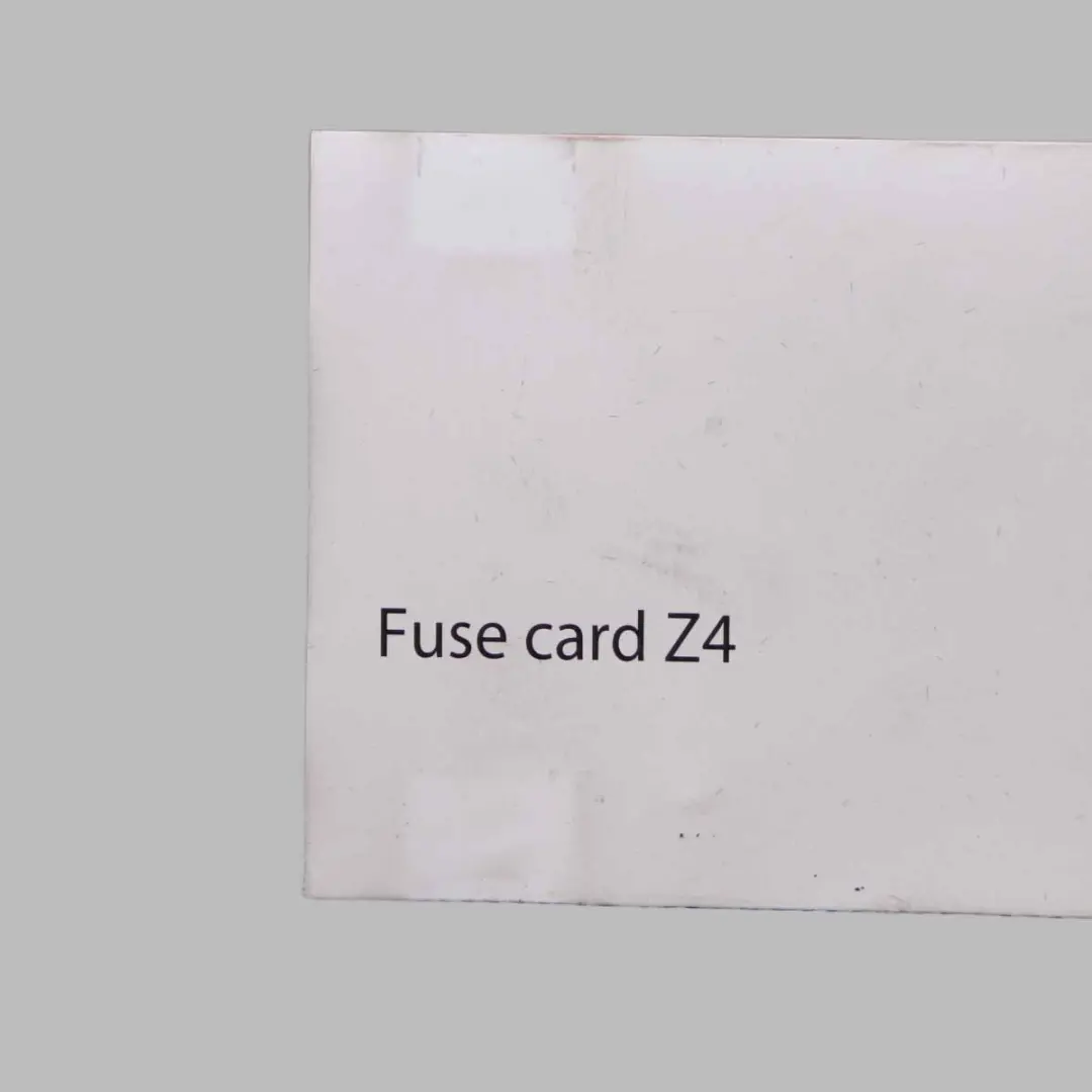 BMW Z4 E85 Map Fuse Box Grouping Diagram 6955431