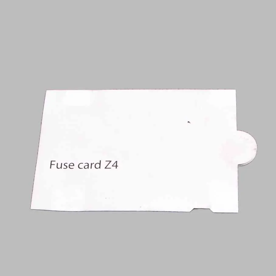 BMW Z4 E85 Map Fuse Box Grouping Diagram 6955431
