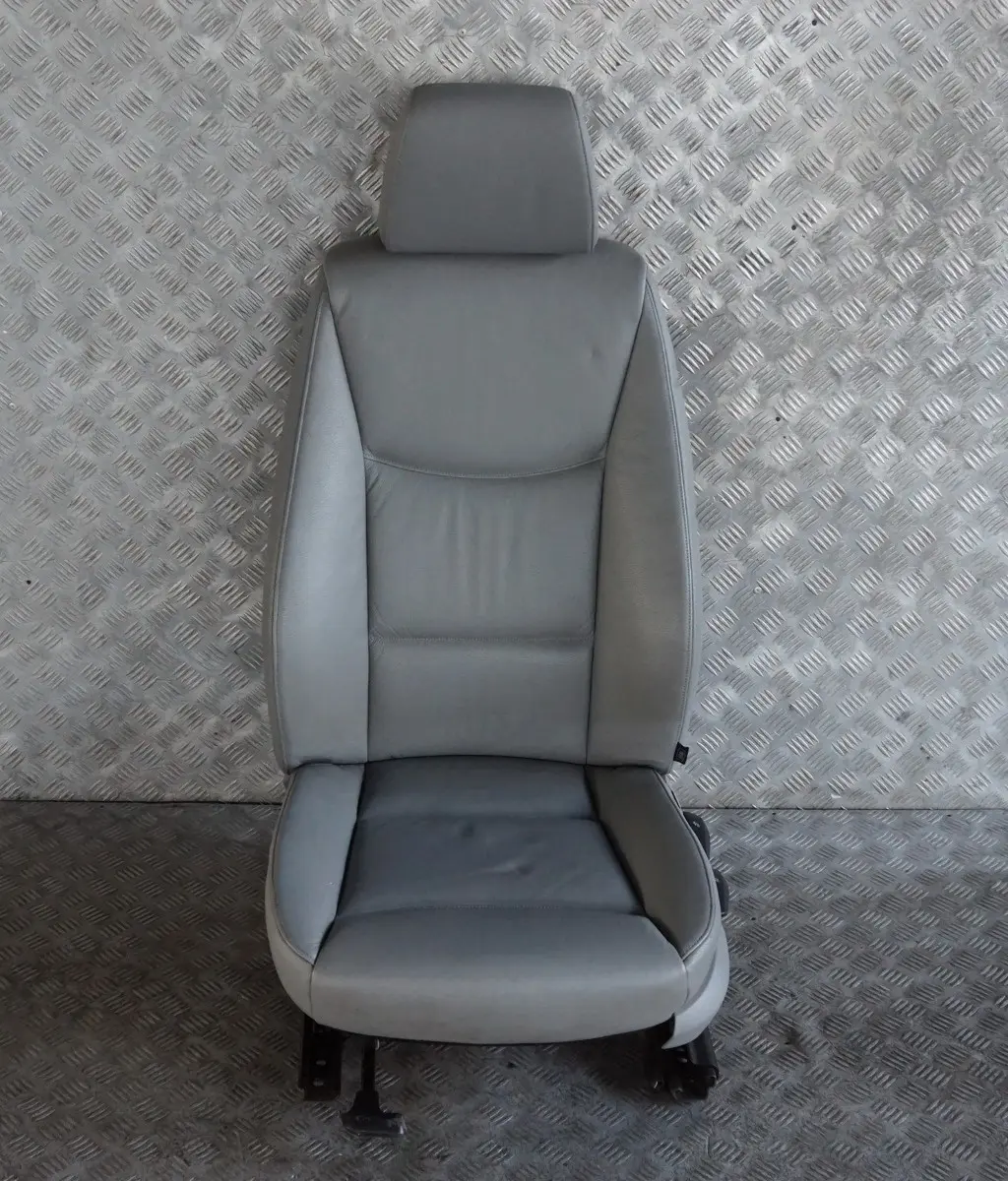 BMW 3 Series E90 E91 Grey Leather Interior Front Left Seat N/S