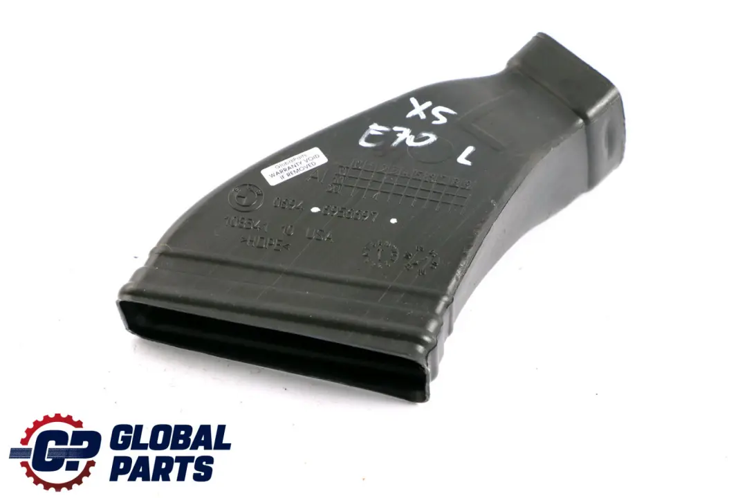 BMW E70 Adaptador conducto De aire cabina trasera izquierda 6956697