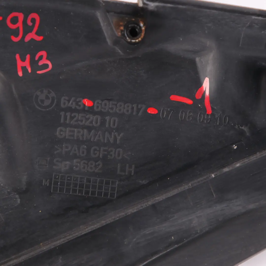 BMW E90 E92 E93 M3 Left N/S Air Microfilter Housing Cover Trim 6958817