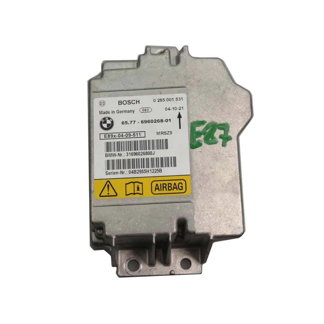 BMW E81 E87 E90 E91 Unidad De Control Airbag ECU 6960268