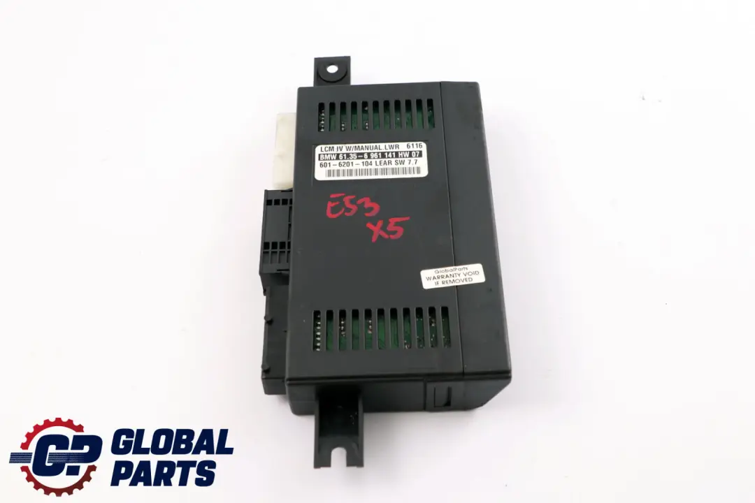 BMW X5 E53 Light Check Module Control Unit ECU Xenon Lear LCM IV 6961141 