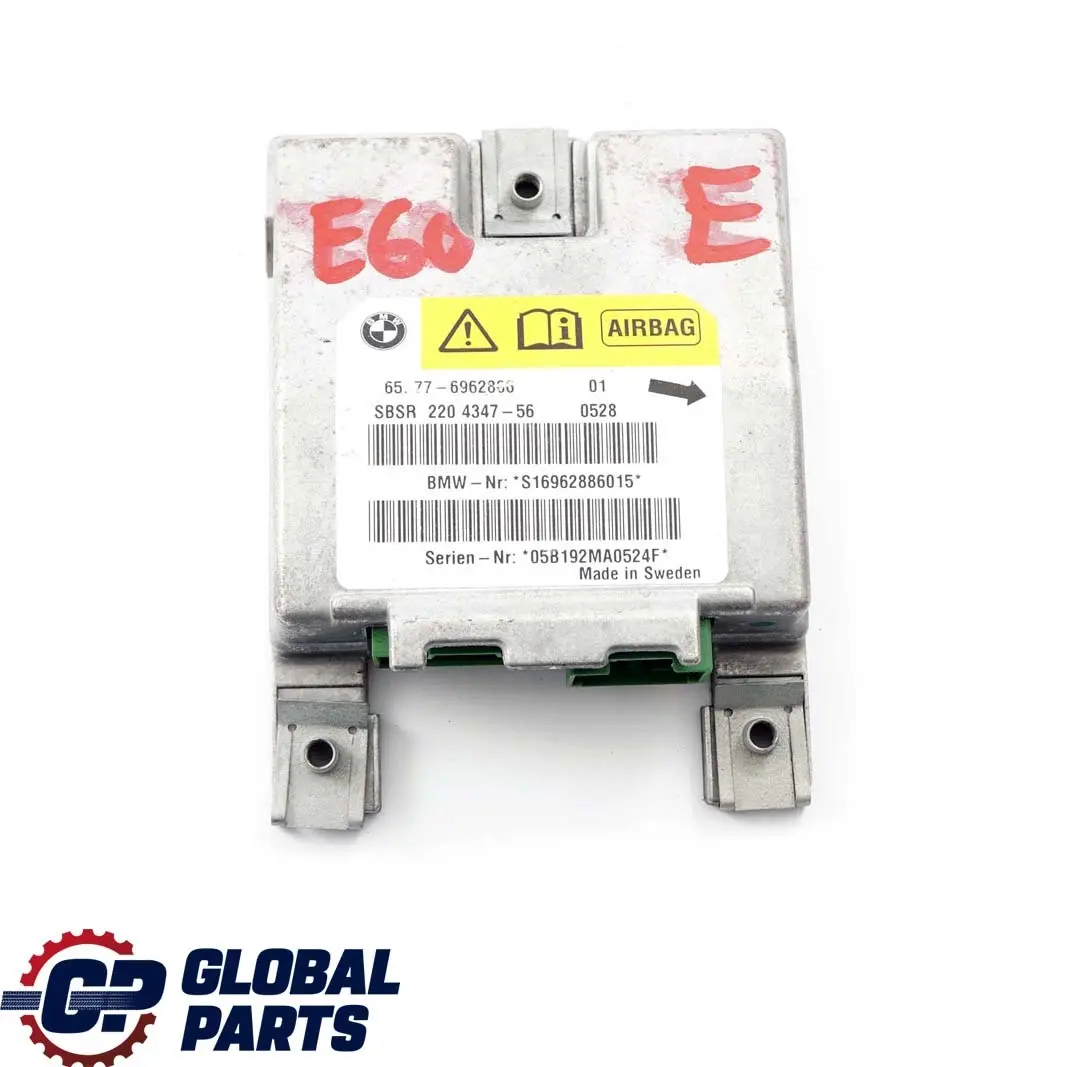 BMW 5 6 Series E60 E61 E63 Sensor B-pillar Airbag Right O/S 6962886