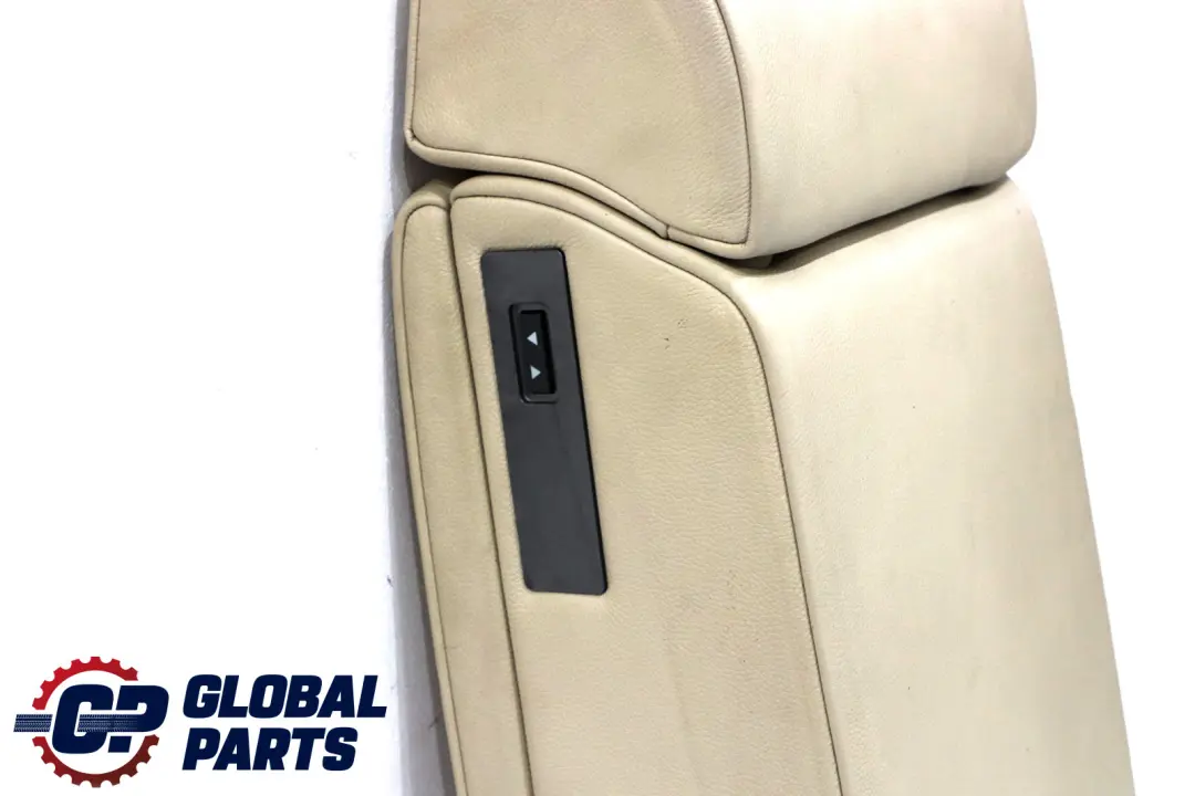 BMW E65 E66 Asiento Trasero Reposacabezas Reposabrazos Consola Cuero Crema Beige