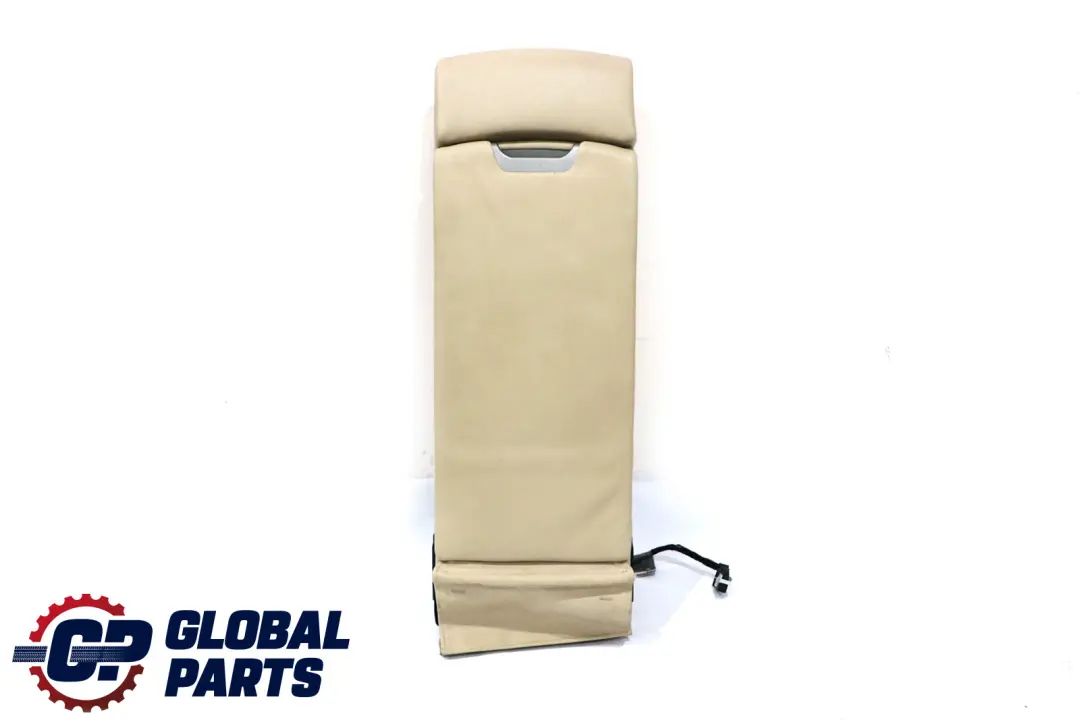 BMW E65 E66 Asiento Trasero Reposacabezas Reposabrazos Consola Cuero Crema Beige