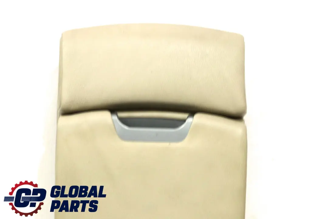 BMW E65 E66 Asiento Trasero Reposacabezas Reposabrazos Consola Cuero Crema Beige