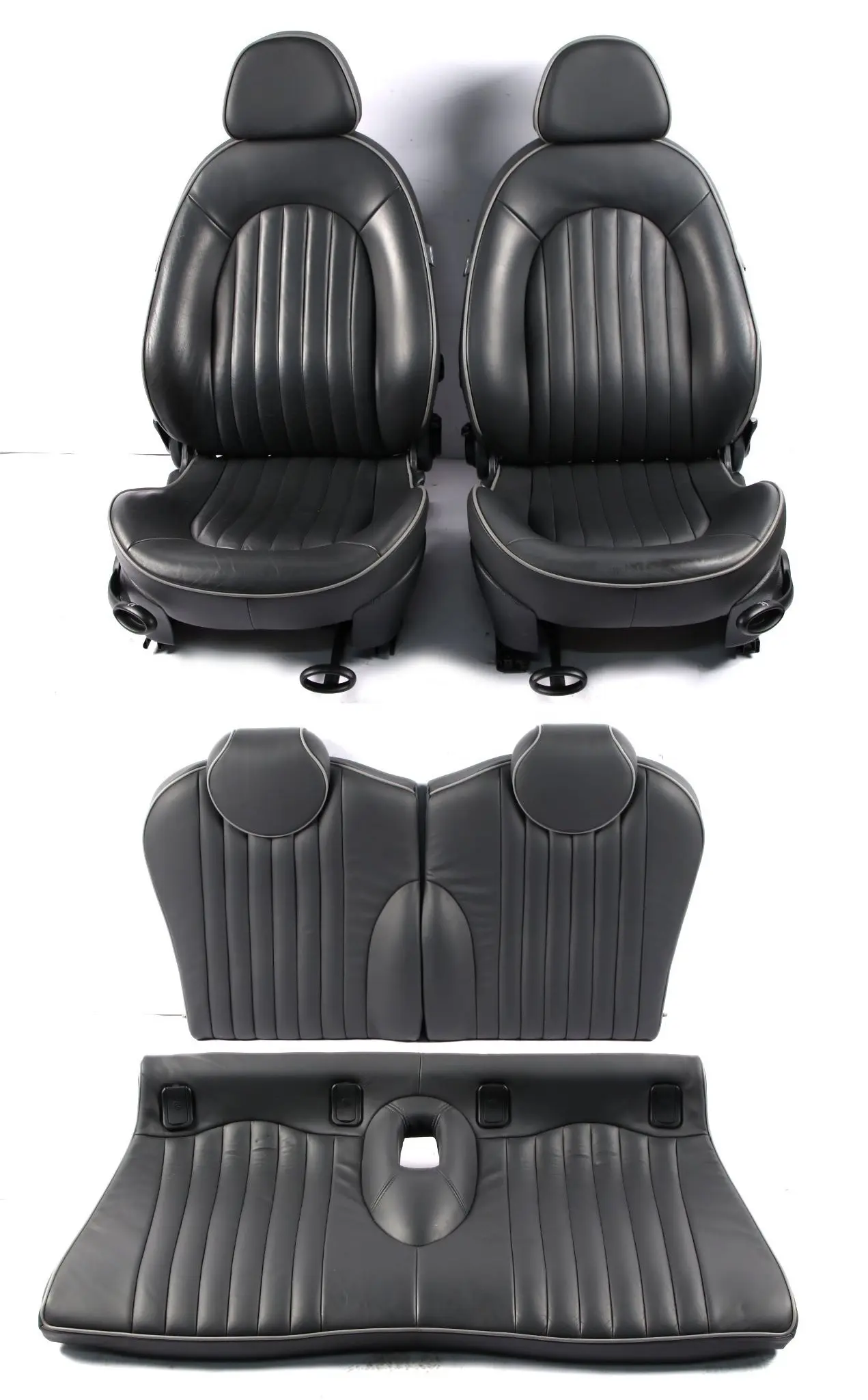 Seats Mini Cooper R50 Leather English Panther Black Front Rear Seat Park Lane