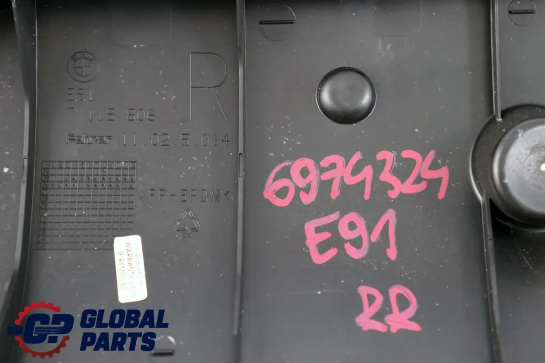 BMW 3 E91 Touring Rear Seat Right O/S Side Finisher Cloth Fabric Alcantara