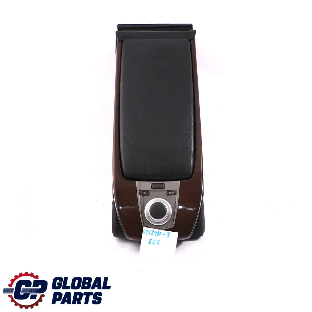 BMW 7 Series E65 E66 Rear Seat Armrest Headrest Console Leather Nasca Black