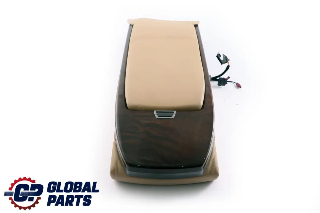 BMW 7 Series E65 E66 Rear Seat Armrest Headrest Console Leather Beige 6976236