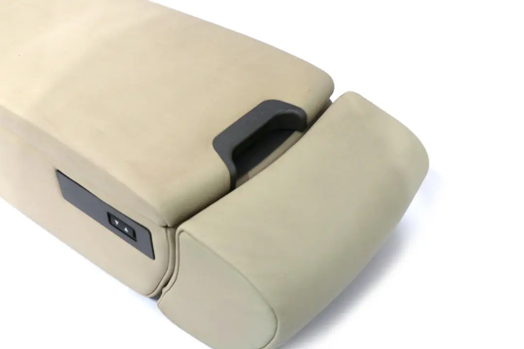 BMW 7 Series E65 E66 Rear Seat Armrest Headrest Console Leather Cream Beige