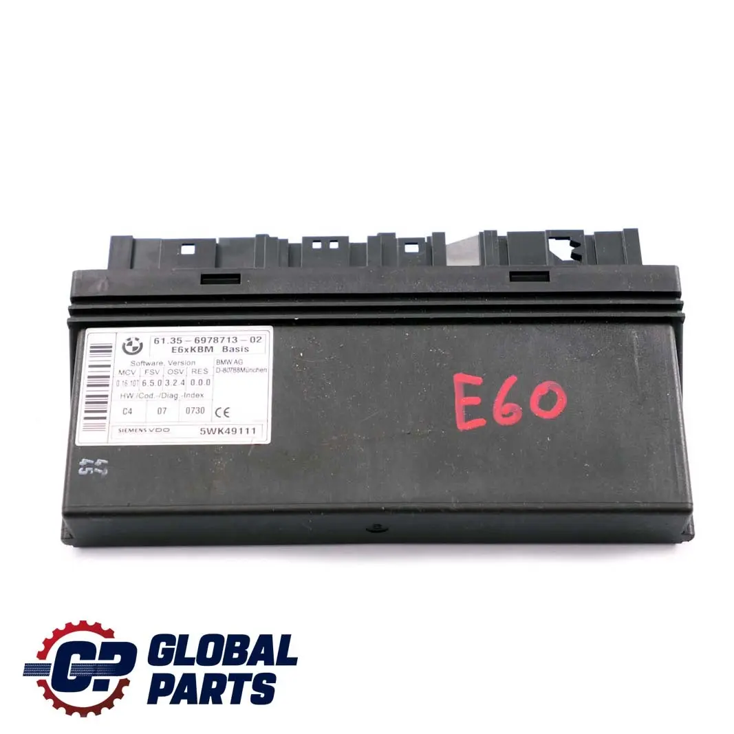 BMW E60 Body Control Module ECU Unidad De Control KBM Base 6978713