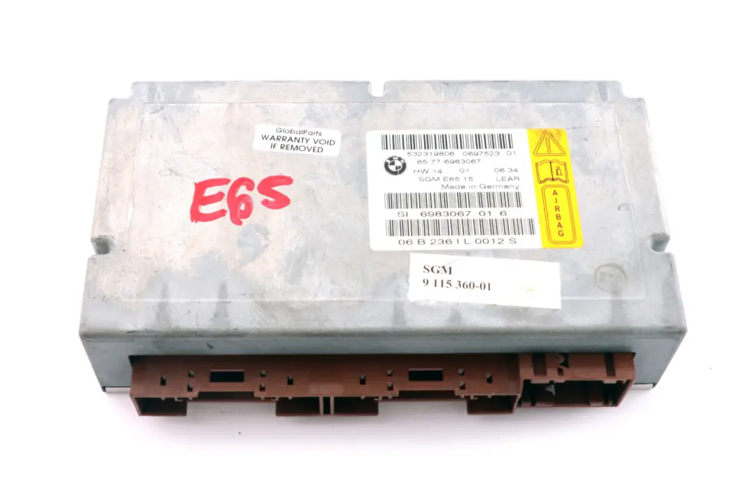 BMW E66 E67 Moduł Sterownik Poduszki Powietrznej ECU 6983067