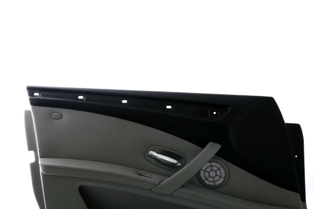 BMW 5 Series E60 E61 LCI Front Left Door N/S Card Trim Panel Grey Cloth