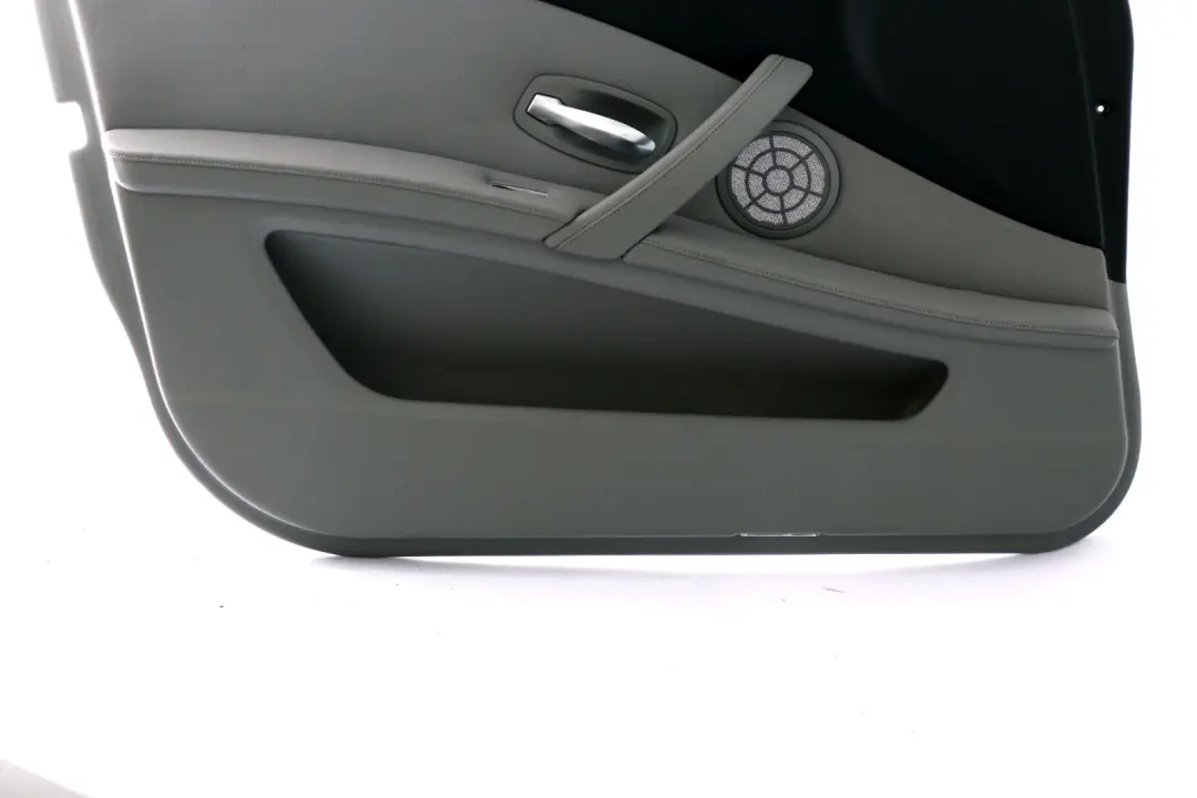BMW 5 Series E60 E61 LCI Front Left Door N/S Card Trim Panel Grey Cloth