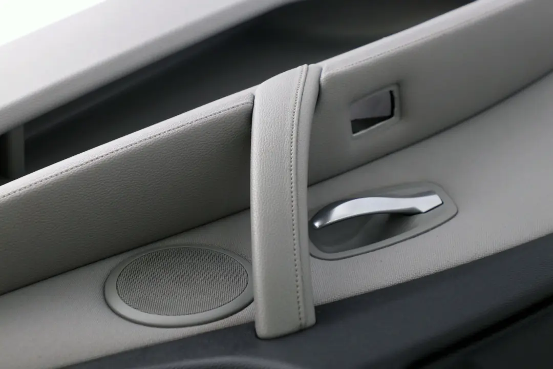 BMW 5 Series E60 E61 LCI Front Left Door N/S Card Trim Panel Grey Cloth