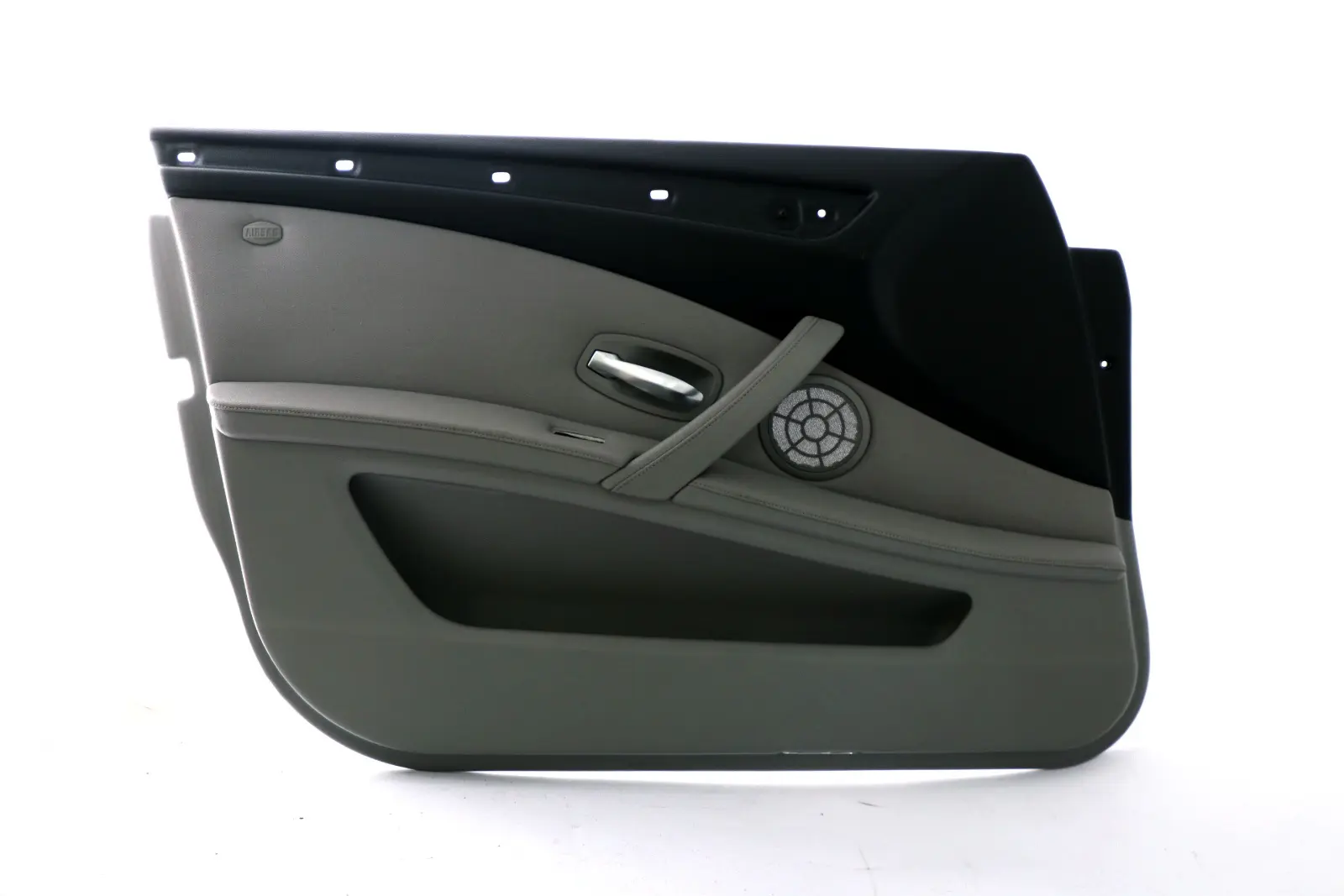 BMW 5 Series E60 E61 LCI Front Left Door N/S Card Trim Panel Grey Cloth