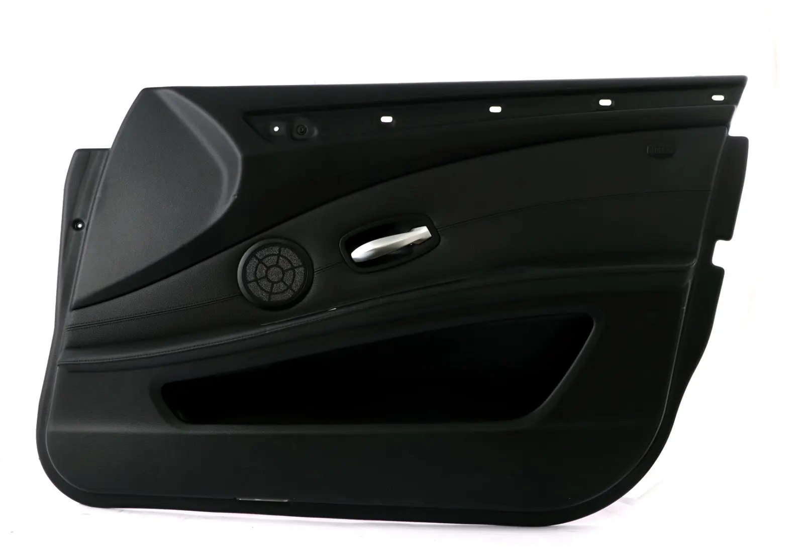 BMW 5 Series E60 E61 LCI Front Right O/S Door Card Lining Leather Panel Black