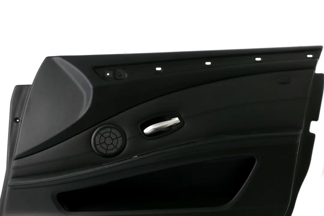 BMW 5 Series E60 E61 LCI Front Right O/S Door Card Lining Leather Panel Black