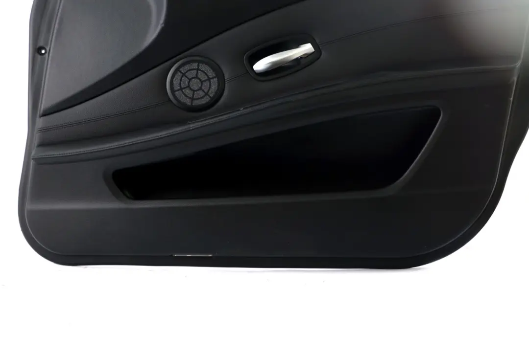 BMW 5 Series E60 E61 LCI Front Right O/S Door Card Lining Leather Panel Black