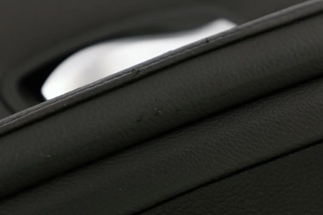 BMW 5 Series E60 E61 LCI Front Right O/S Door Card Lining Leather Panel Black