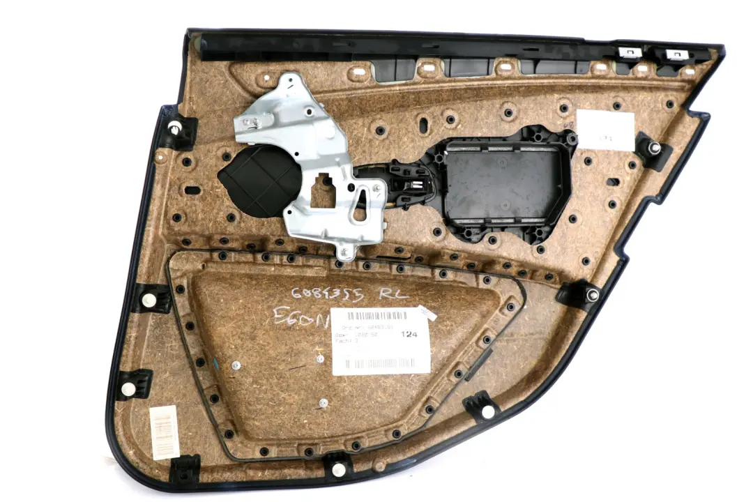 BMW E60 E61 LCI Puerta Trasera Izquierda Forro Tarjeta Panel Embellecedor Tela