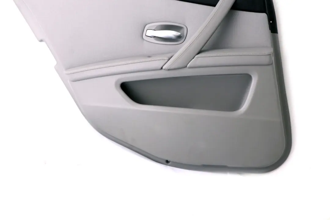 BMW 5 Series E60 E61 LCI Rear Left Door N/S Card Trim Panel Grey Cloth