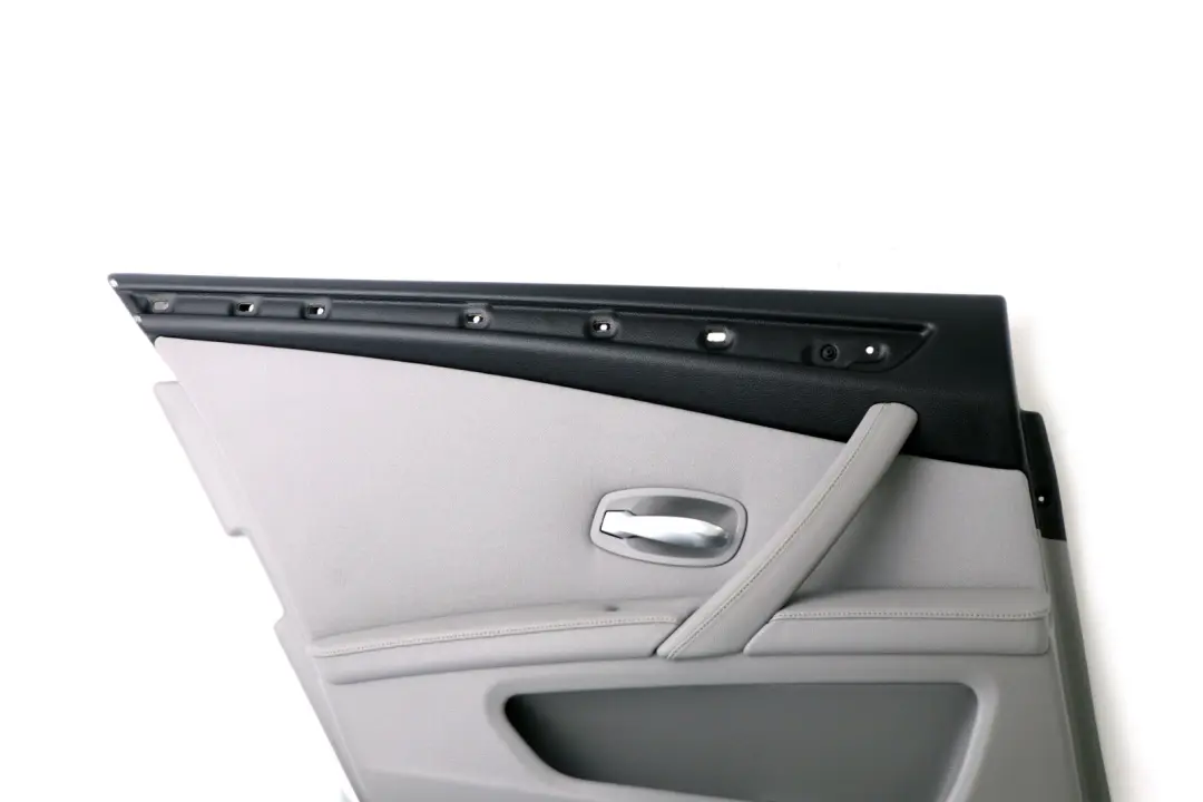 BMW 5 Series E60 E61 LCI Rear Left Door N/S Card Trim Panel Grey Cloth