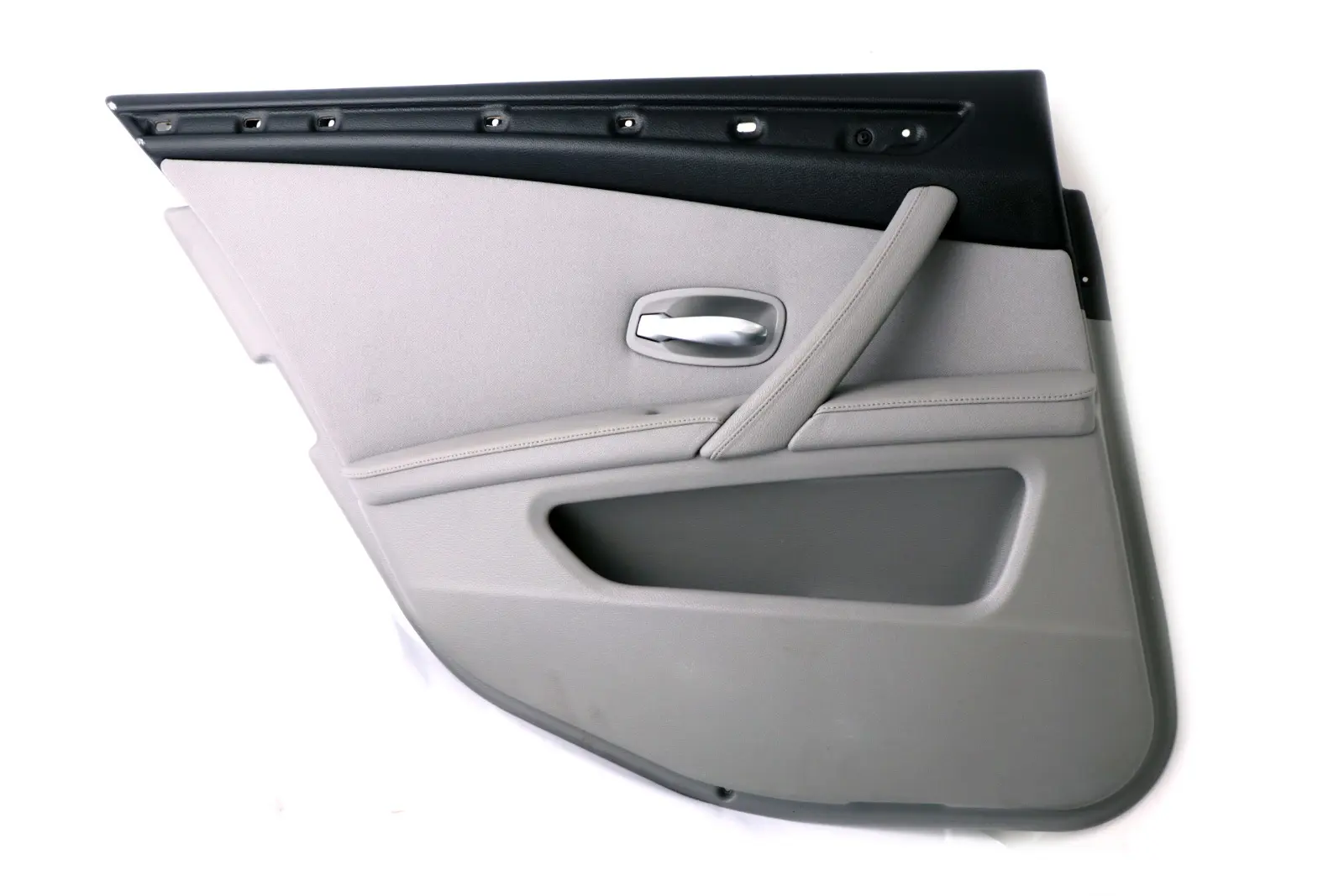 BMW 5 Series E60 E61 LCI Rear Left Door N/S Card Trim Panel Grey Cloth