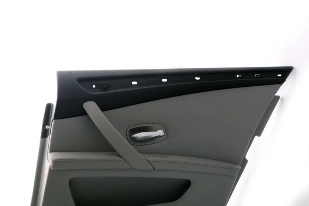 BMW 5 Series E60 E61 LCI Rear Right Door O/S Card Trim Panel Grey Cloth