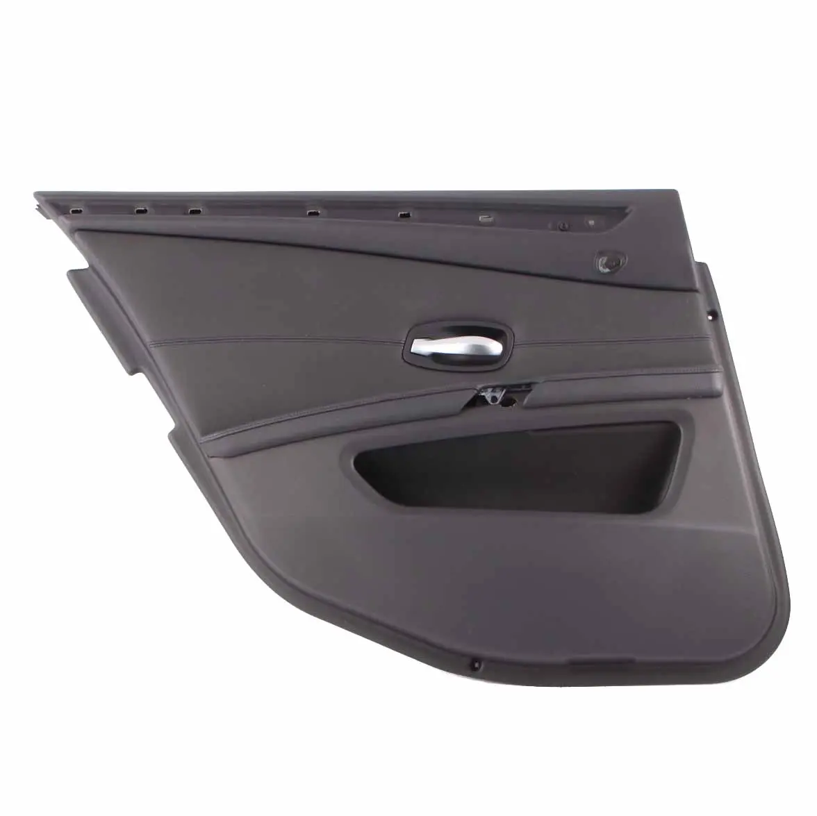 Door Card BMW E60 E61 LCI Rear Left N/S Door Lining Trim Panel Black Leather