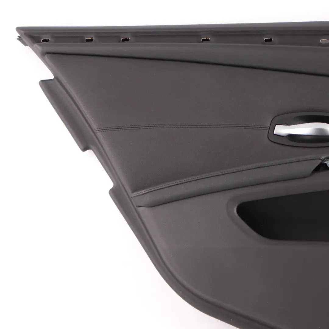 Door Card BMW E60 E61 LCI Rear Left N/S Door Lining Trim Panel Black Leather