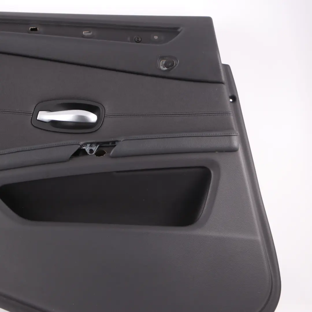 Door Card BMW E60 E61 LCI Rear Left N/S Door Lining Trim Panel Black Leather