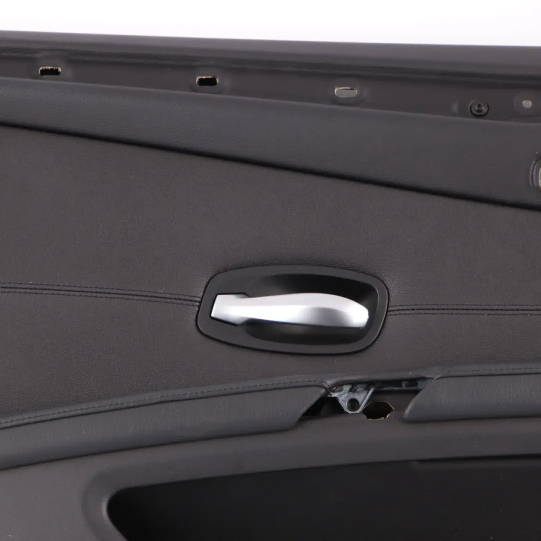 Door Card BMW E60 E61 LCI Rear Left N/S Door Lining Trim Panel Black Leather