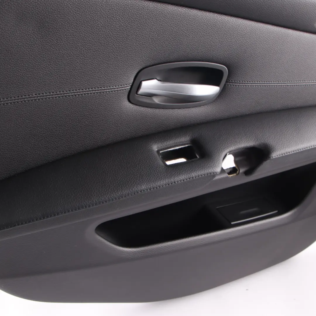 Door Card BMW E60 E61 LCI Rear Left N/S Door Lining Trim Panel Black Leather