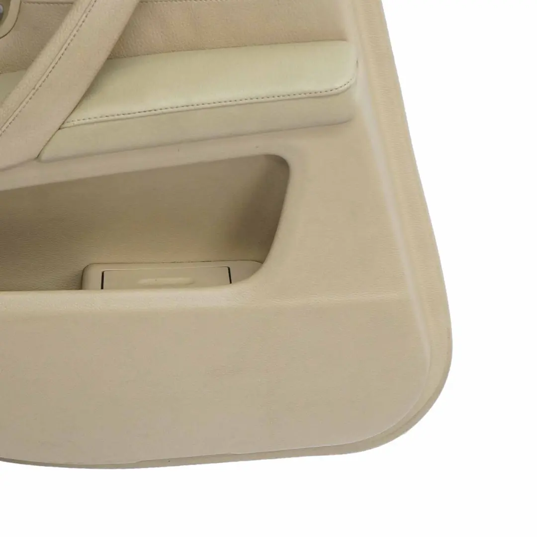 BMW E60 E61 LCI Tarjeta De Puerta Cuero Beige Izquierda