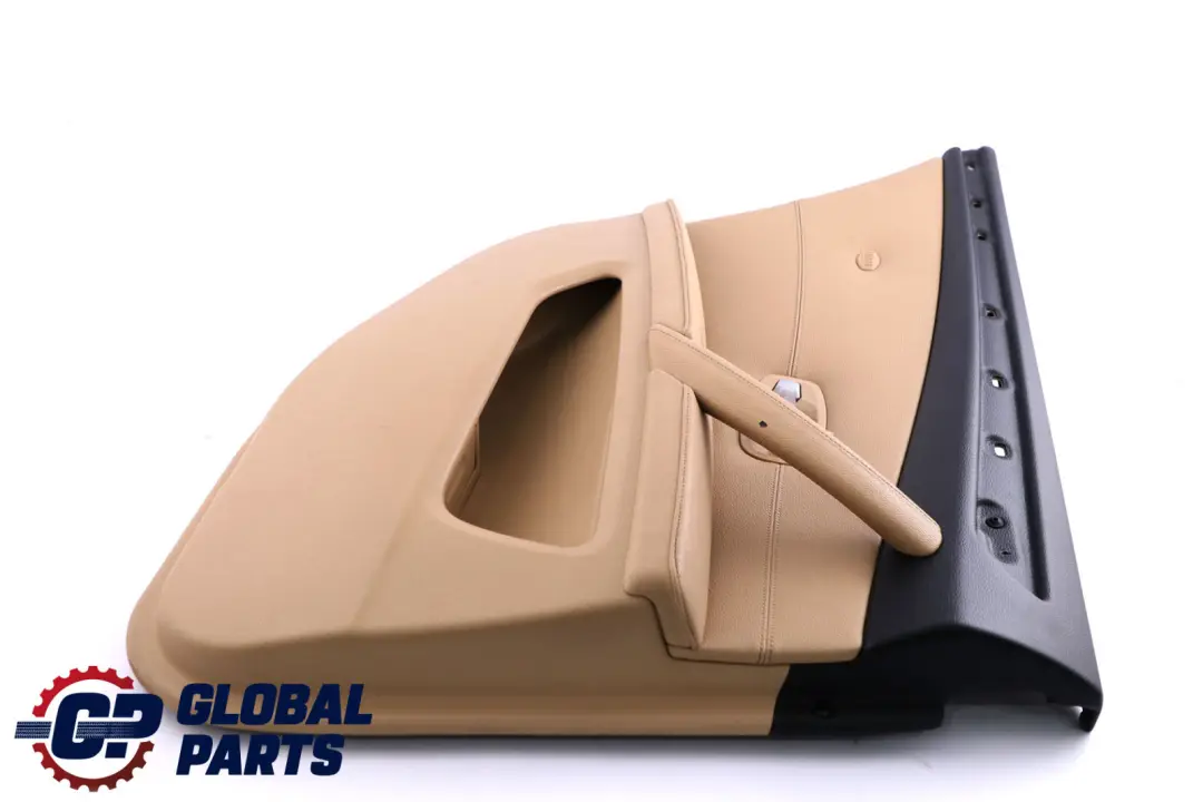 BMW E60 E61 LCI Tarjeta De puerta De cuero beige trasera izquierda N / S