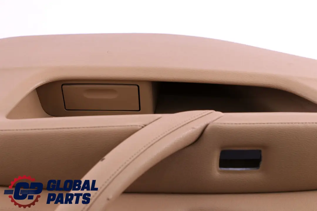 BMW E60 E61 LCI Tarjeta De puerta De cuero beige trasera izquierda N / S