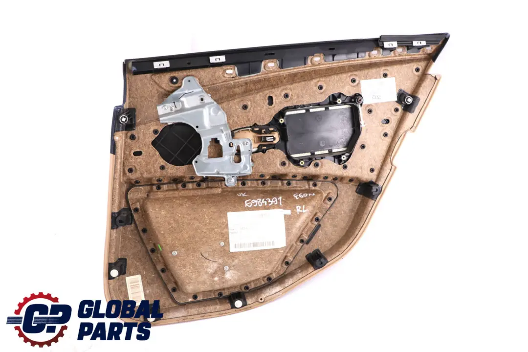 BMW E60 E61 LCI Tarjeta De puerta De cuero beige trasera izquierda N / S