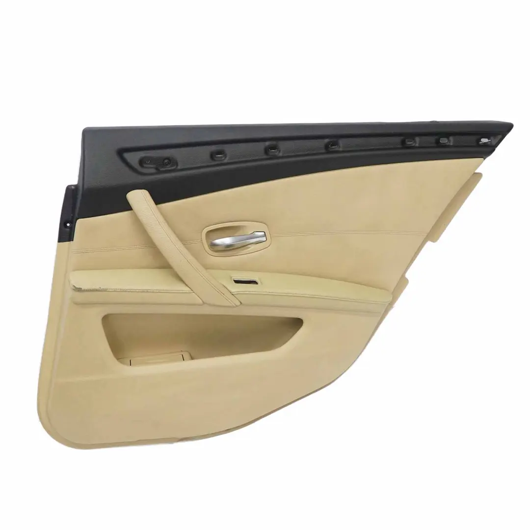 Door Card BMW E60 E61 LCI Rear Right O/S Door Interior Trim Panel Beige Leather